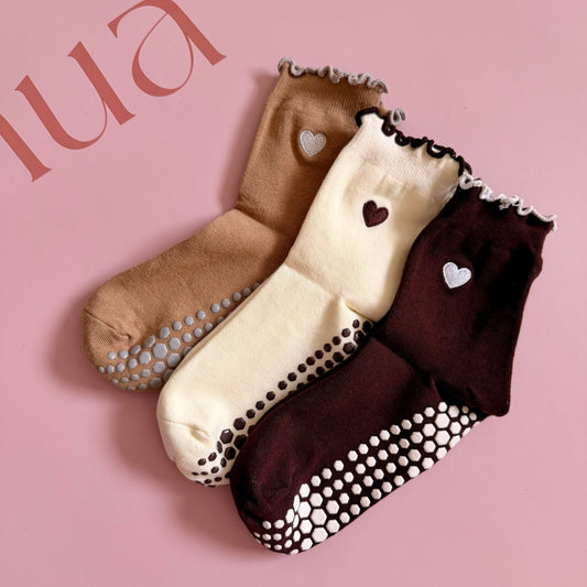 Heart Collection | Pilates Grip Socks