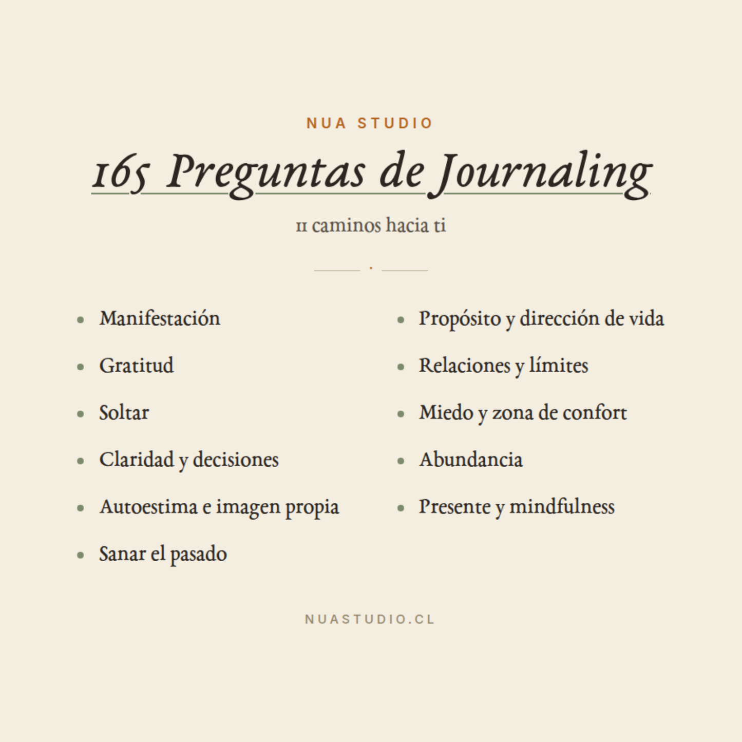 165 Preguntas de Journaling (11 temas)