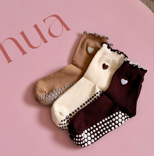 Heart Collection | Pilates Grip Socks