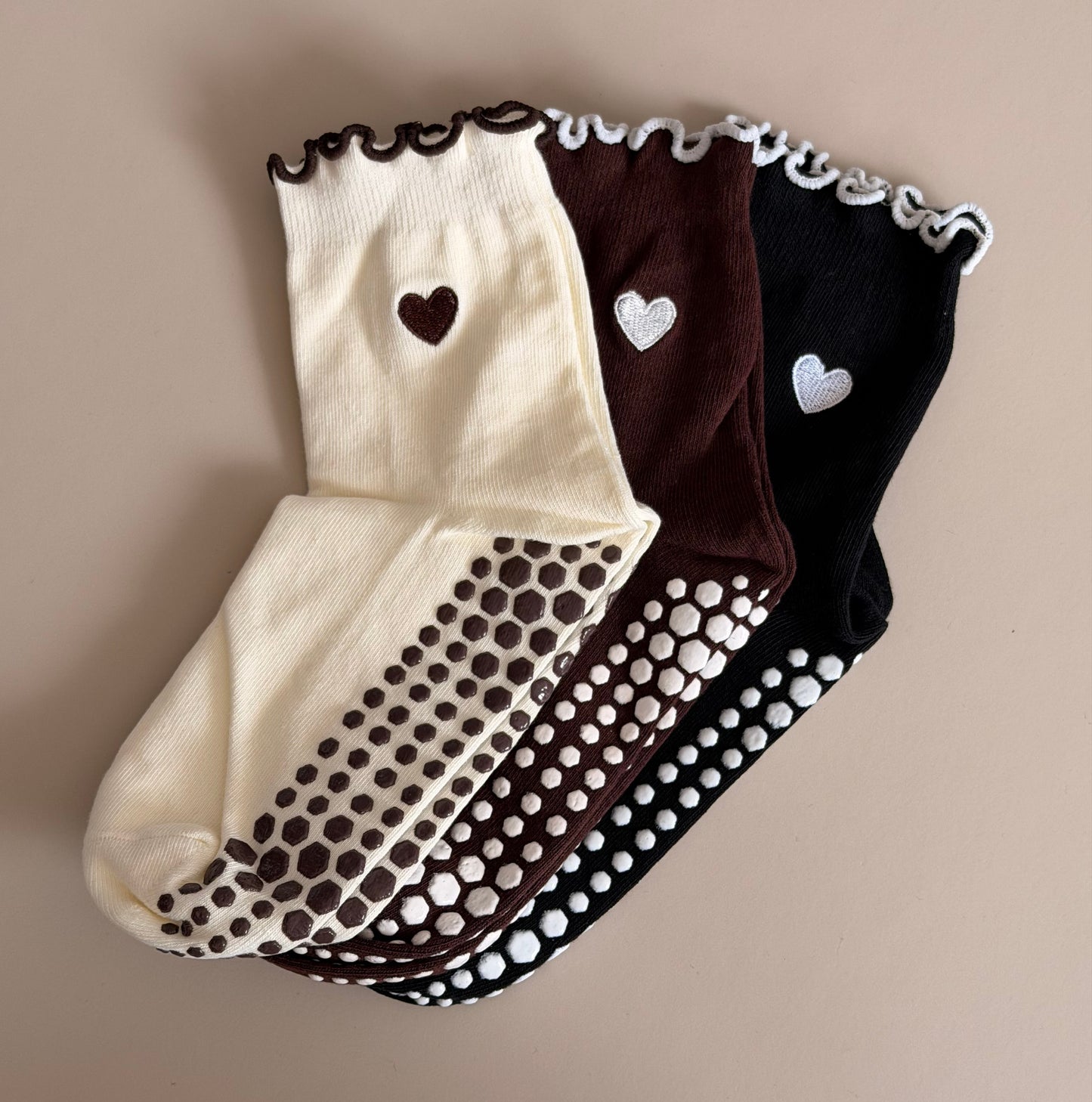 Flare Heart Collection | Pilates Grip Socks