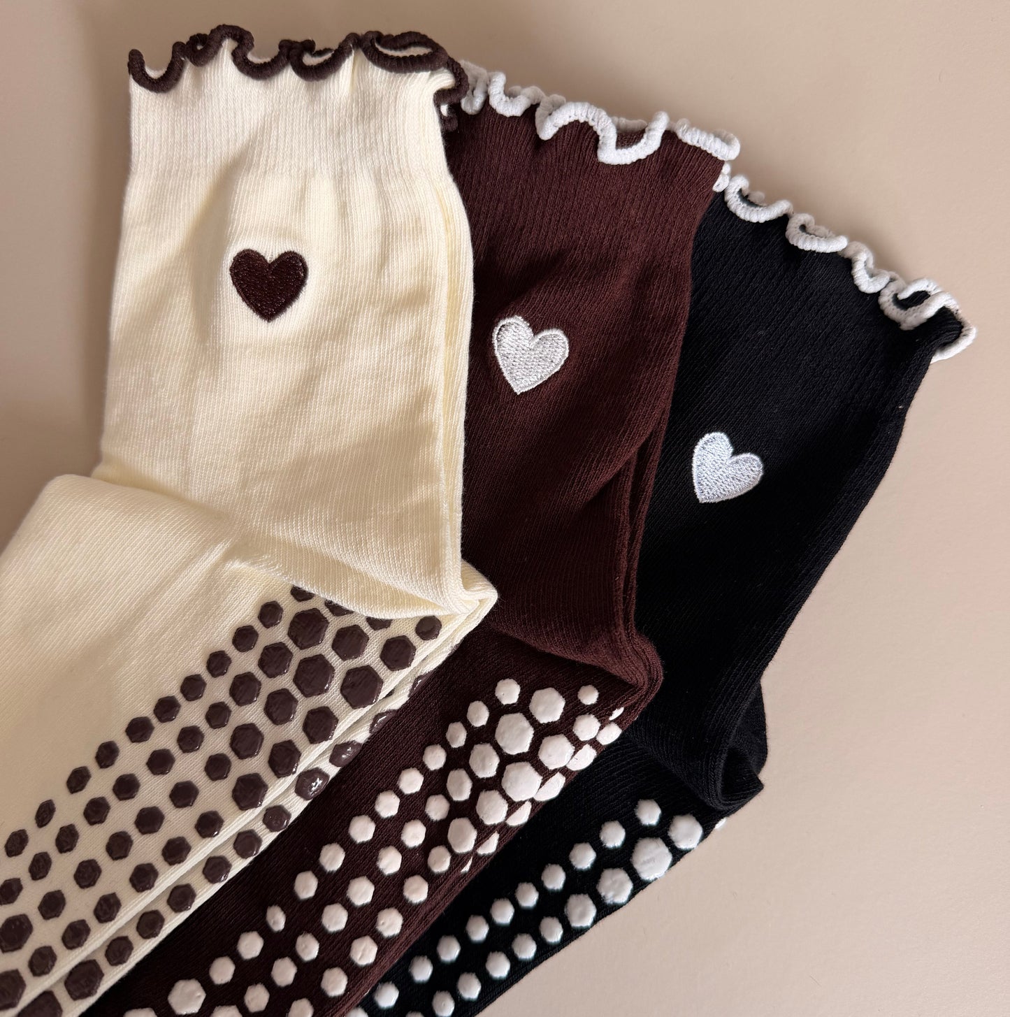 Flare Heart Collection | Pilates Grip Socks