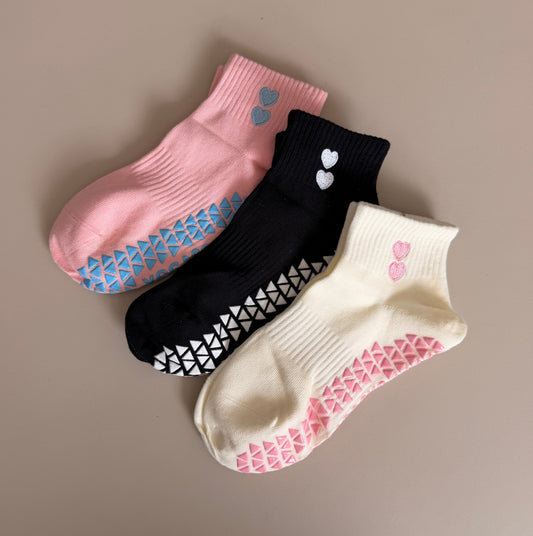 Heart Collection | Pilates Grip Socks