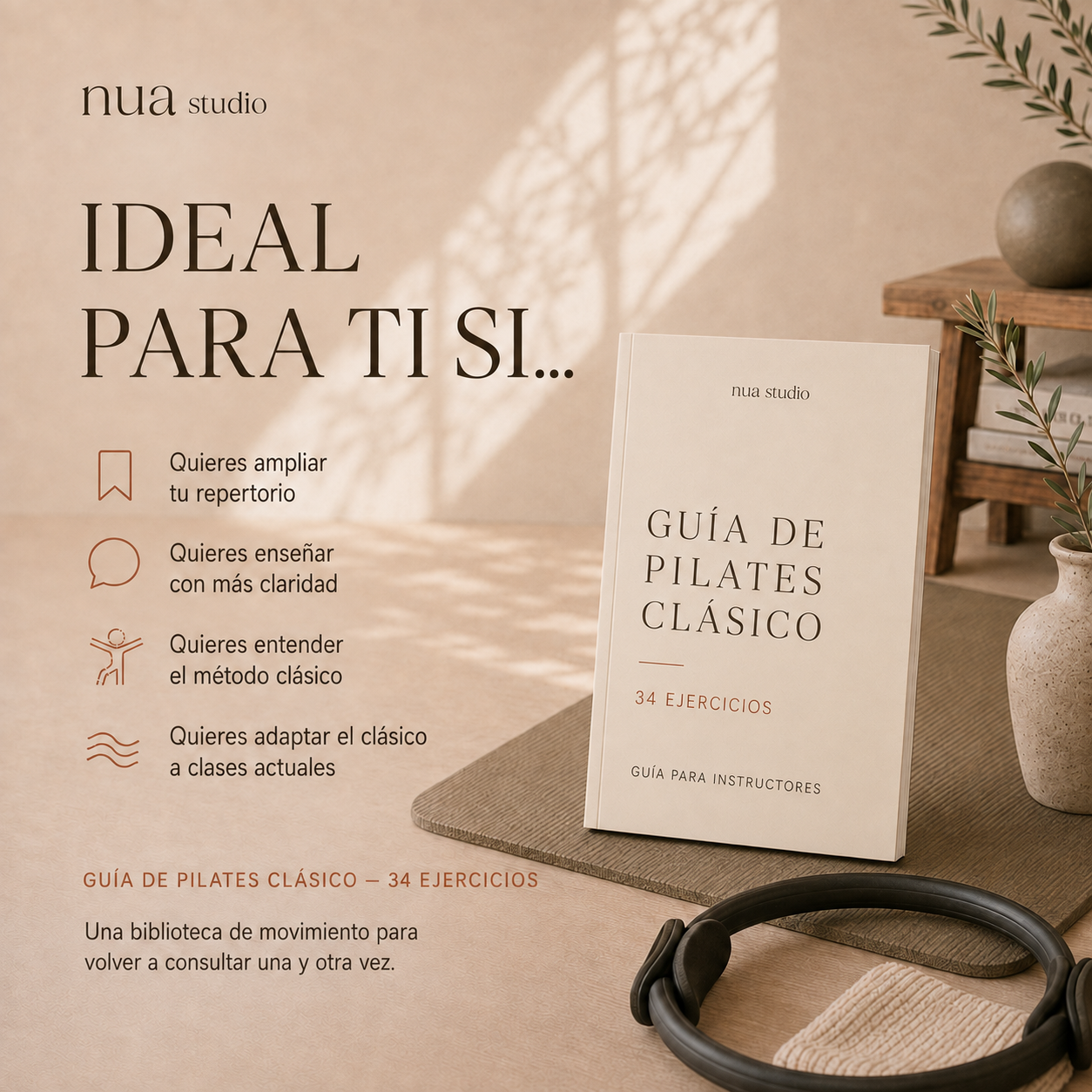 Guía de Pilates Clásico - 34 ejercicios + extras modernos